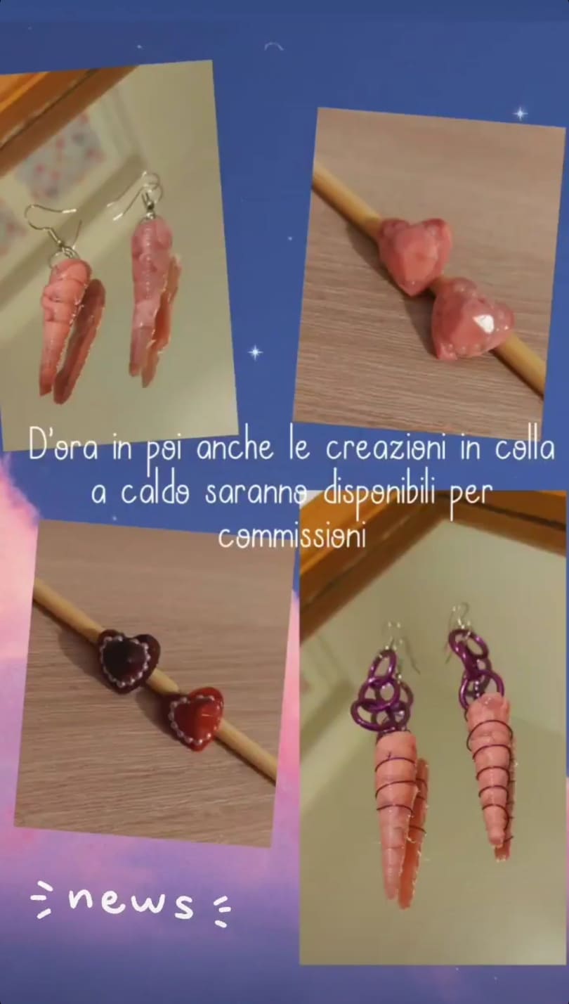 Pendenti, perno; forme e colori 