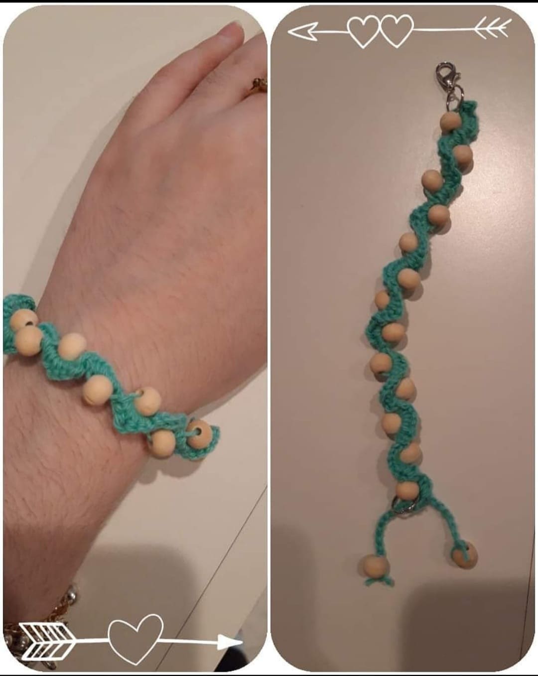 Bracciale onda in cotone